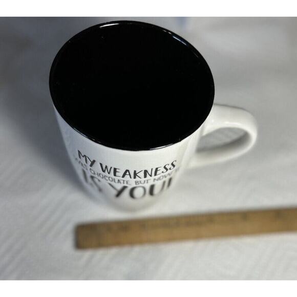 My Weakness Was Chocolate, But Now It Is You Mug New In Box Coffee Cup Couple - Picture 4 of 5